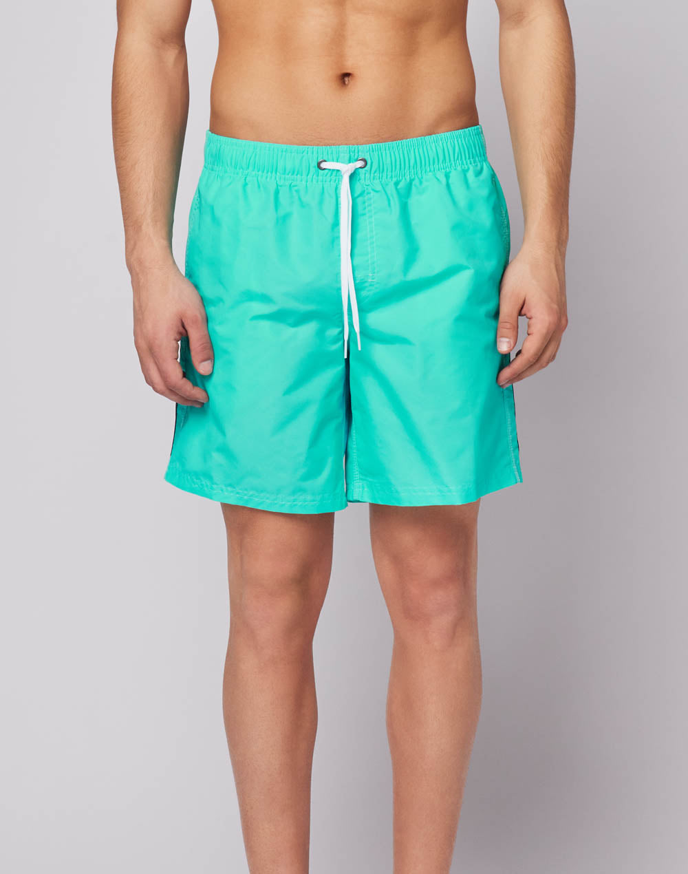 ICONIC TAFFETA MID-LENGTH SWIM SHORTS WITH AN ELASTICATED WAISTBAND