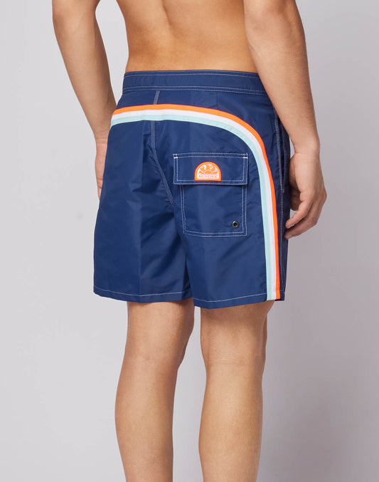 FIXED WAIST MID-LENGTH SWIM SHORTS