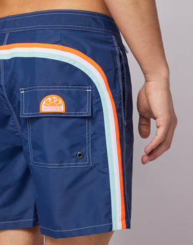 FIXED WAIST MID-LENGTH SWIM SHORTS
