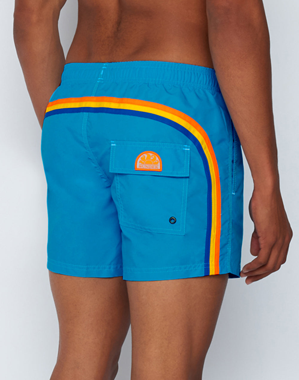 ICONIC TAFFETA STRETCH WAIST SWIM TRUNKS