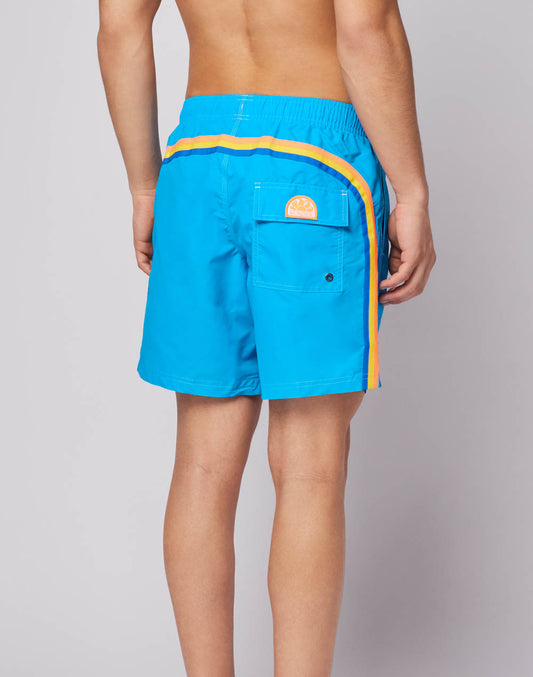 ICONIC TAFFETA MID-LENGTH SWIM SHORTS WITH AN ELASTICATED WAISTBAND