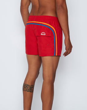 REPREVE® ELASTICATED WAIST SHORT SWIMSUIT