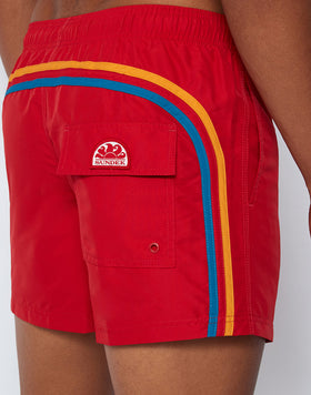 REPREVE® ELASTICATED WAIST SHORT SWIMSUIT