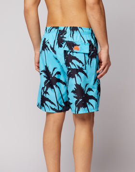 LONG ELASTICATED WAIST MULTIPALM PRINT BOARDSHORT