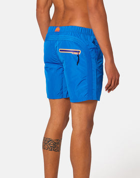 MID-LENGTH SWIM SHORTS WITH AN ELASTICATED WAISTBAND