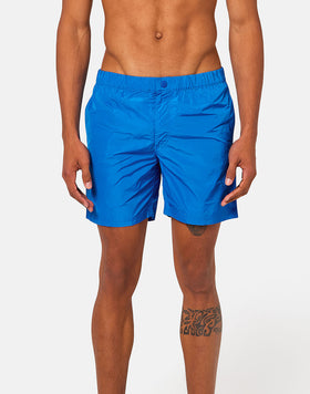 MID-LENGTH SWIM SHORTS WITH AN ELASTICATED WAISTBAND