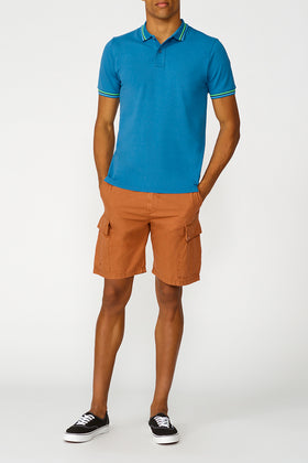 BRICE COTTON PIQUÉ POLO SHIRT WITH TRICOLOUR DETAILS