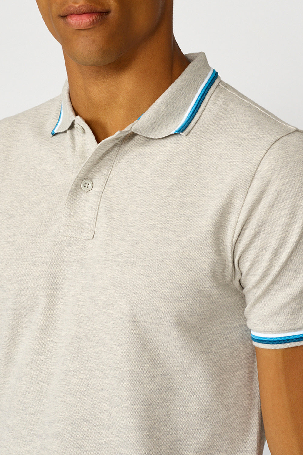 BRICE COTTON PIQUÉ POLO SHIRT WITH TRICOLOUR DETAILS