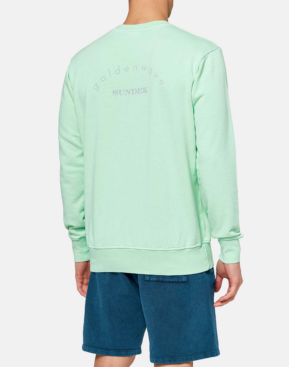 GARMENT-DYED DIAGONAL COTTON SWEATSHIRT