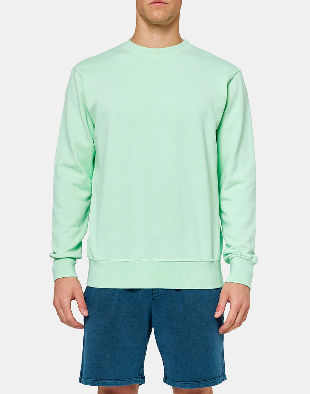 GARMENT-DYED DIAGONAL COTTON SWEATSHIRT