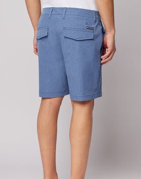 WALKSHORT IN WATER-REPELLENT MELANGE FABRIC