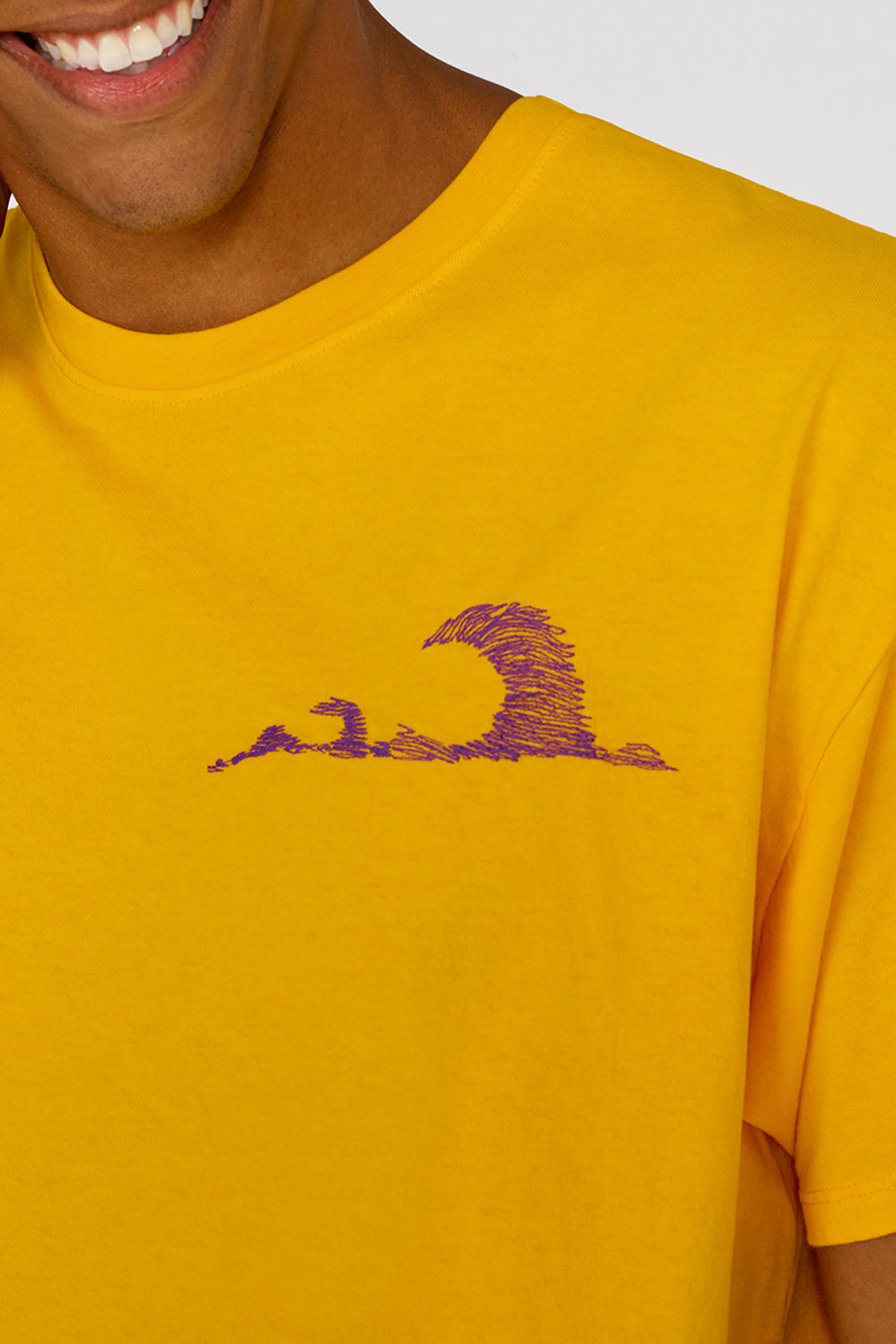 T-SHIRT WITH WAVES EMBROIDERY