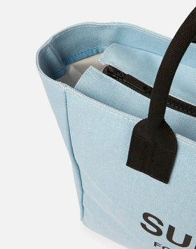 STONE-WASHED COTTON CANVAS SHOPPING BAG