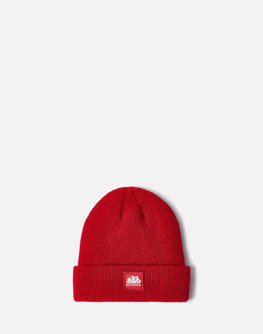 RIBBED CHILD'S HAT WITH LOGO