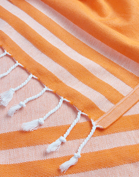 JACQUARD FOUTA BEACH TOWEL WITH LOGO