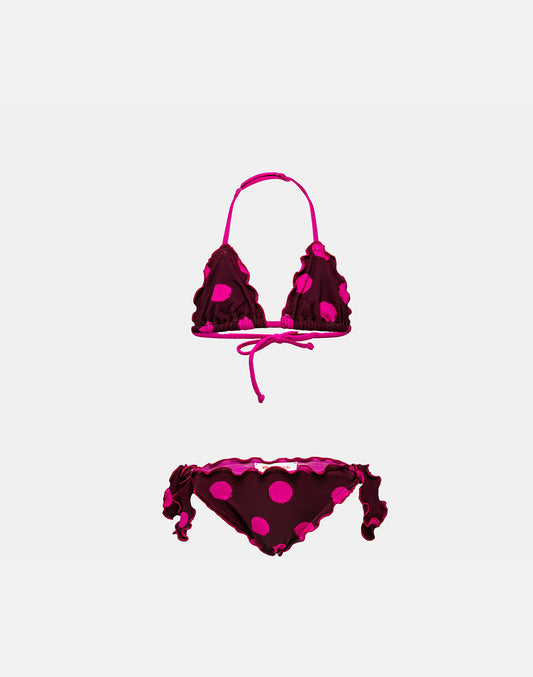 MINI MAGNOLIA BIKINI WITH TRIANGLE TOP AND TIE-SIDE BRIEFS