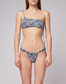 PIQUÉ BRIEFS WITH DRAPED SIDES