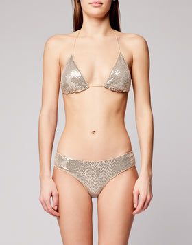 JENNIFER SEQUINNED TRIANGLE TOP