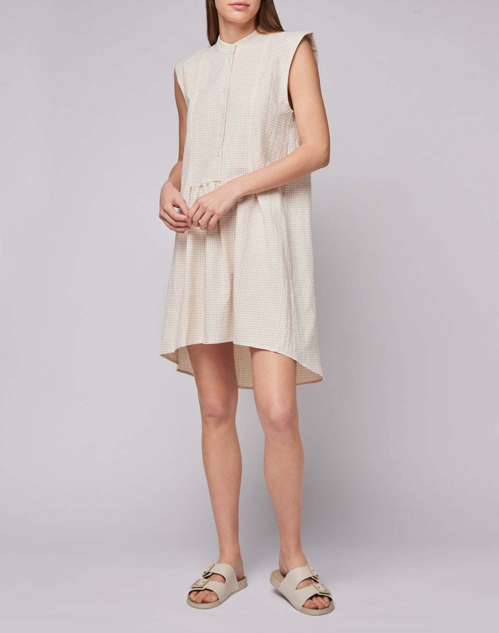 SLEEVELESS VICHY DRESS