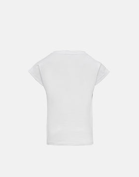 CROPPED SLEEVELESS COTTON JERSEY T-SHIRT