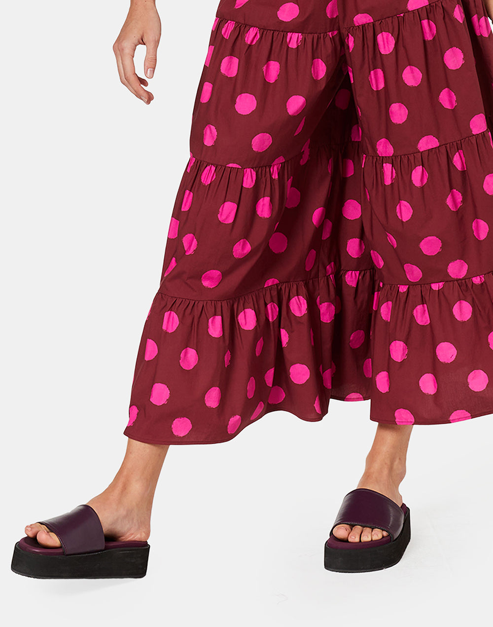 DANDELION PRINT POPLIN TROUSERS