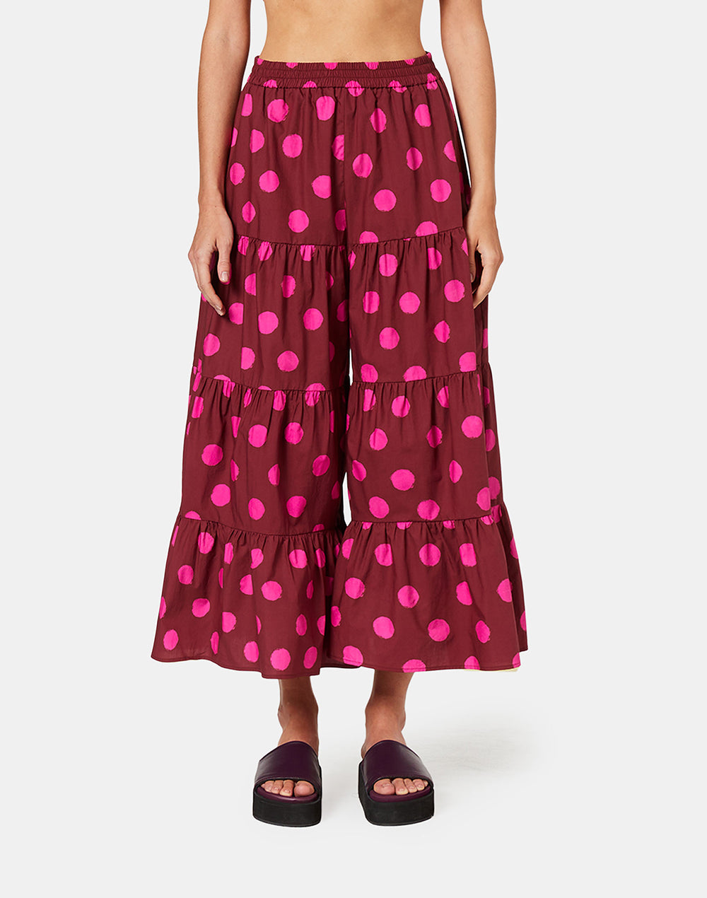 DANDELION PRINT POPLIN TROUSERS