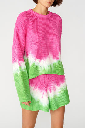 TIE-DYE KNITWEAR SHORTS