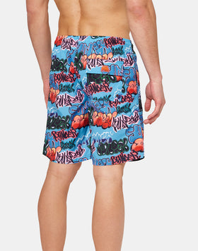 LONG SWIM SHORTS WITH AN ELASTICATED WAISTBAND