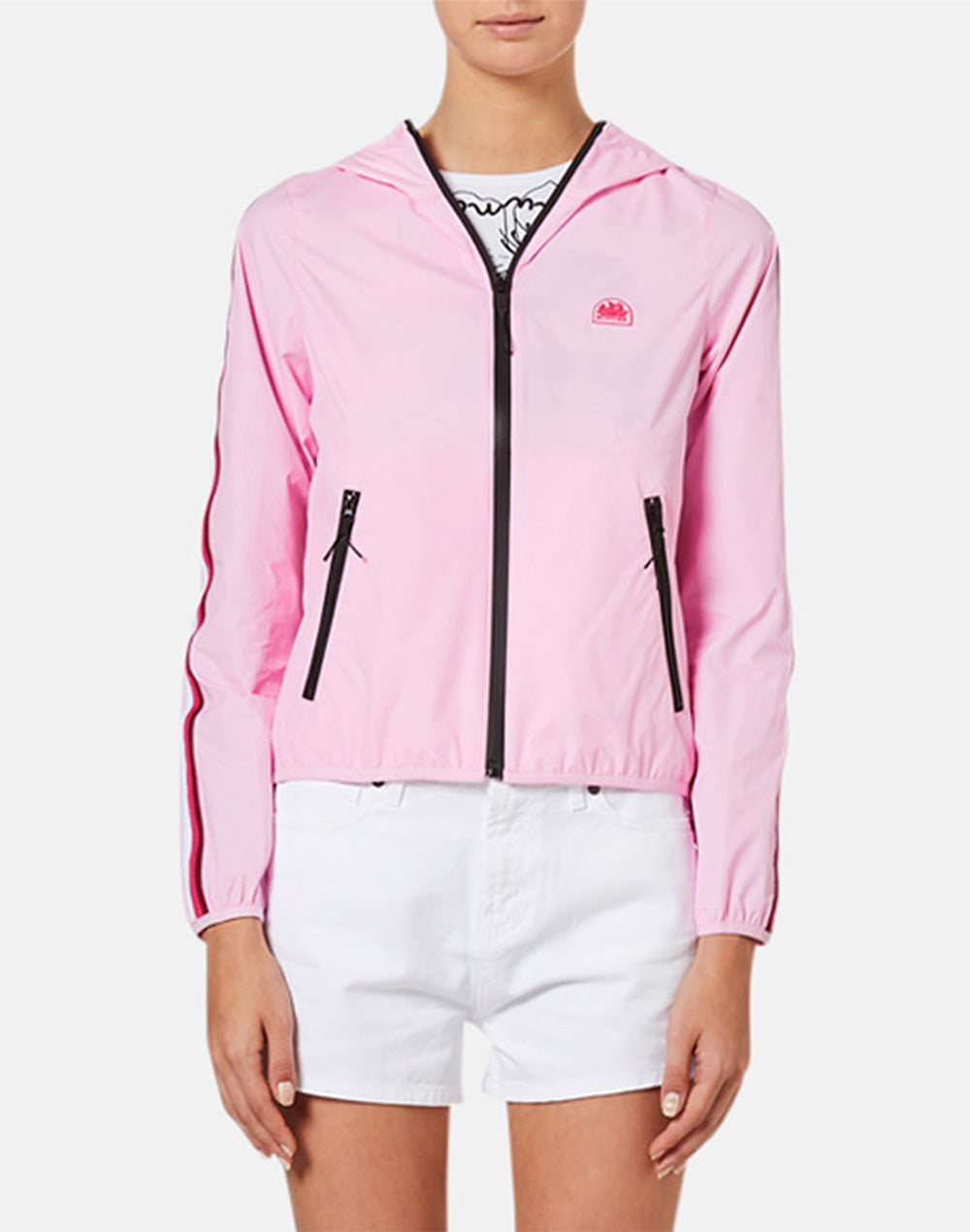 ZIPPED WINDBREAKER WITH HOOD